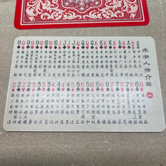 1060's Shanghai Playing Cards Chinese Characters in Water Margin Two Deck Set - Picture 15 of 16